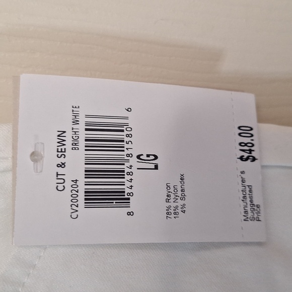 Carmen Marc Valvo pull on stretch shorts - L - white - Picture 3 of 6